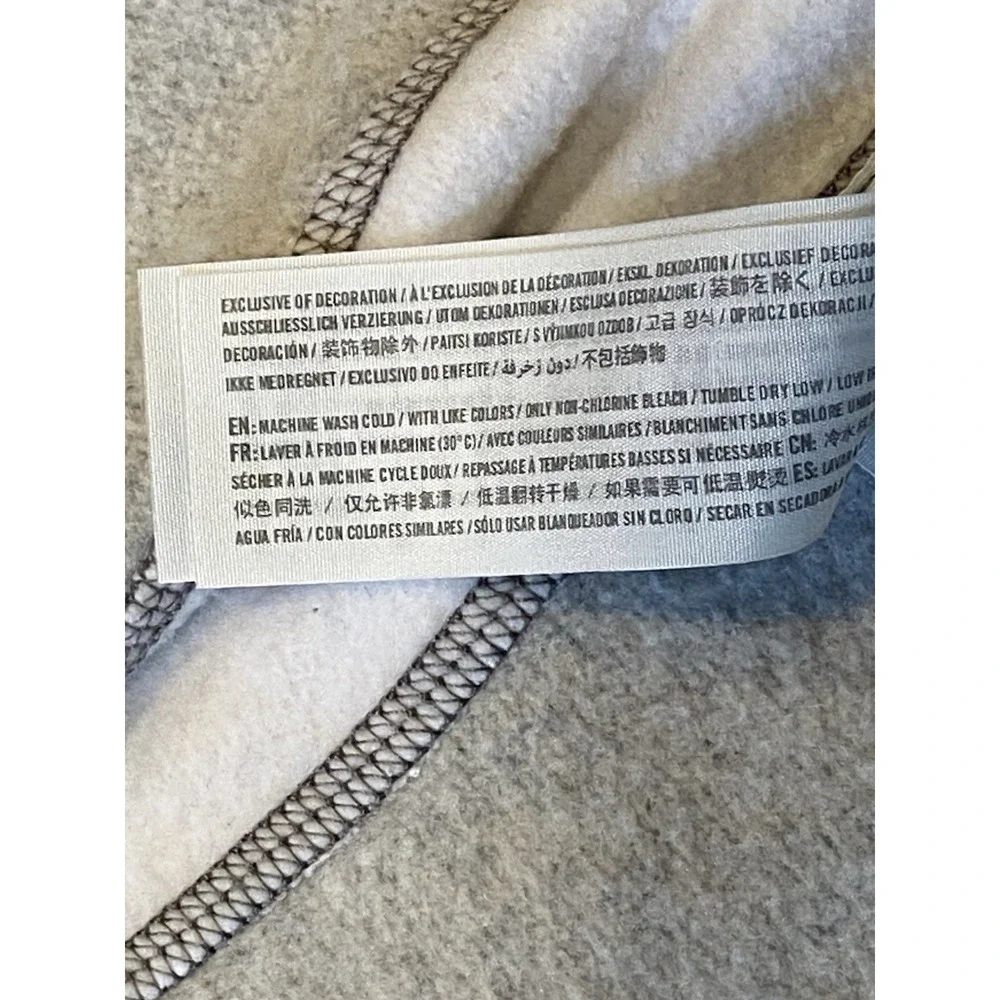 Abercrombie & Fitch Women's Small Grey & White Full Zip Hooded Jacket Logo